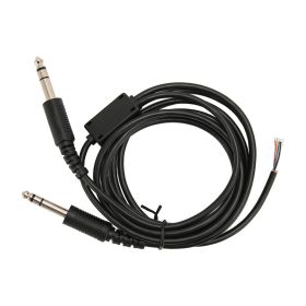 Aviation Headset Replacement Cable for David Clark AVCOMM Pilot Dual GA Plug Aviation Headphone DIY Cable 6.6ft