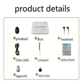 The Voice Recorder Is Miniature And Has A Built-in Horn Magnet