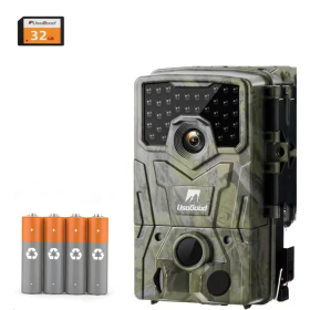 Trail Camera 36MP 2K 30fps, Usogood 2pcs Night Vision Game Cameras With Motion Activated Hunting Cam Waterproof With Infrared LED For Outdoor Security