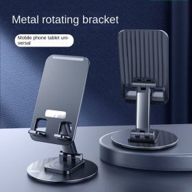 Foldable Phone Stand For Desk - Height Adjustable Cell Phone Holder Portable Cellphone Cradle Desktop Dock Metal Base 360 Degree Rotatable Compat