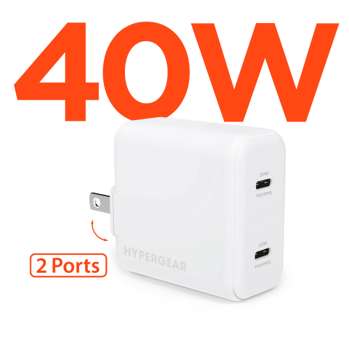 HyperGear PD40W Dual USB-C Wall Charger HyperGear PD40W Dual USB-C Wall Charger