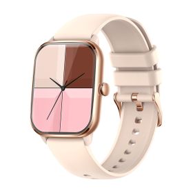 Exercise Heart Rate Meter Step Talk Music Full Screen Smartwatch (Option: Golden)
