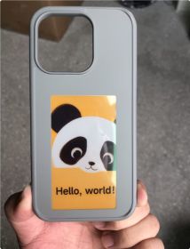 E-ink Screen Phone Case Unlimited Screen Projection Personalized Phone Cover Battery Free New Designer Luxury Phone Case (Option: Gray-Apple 14)