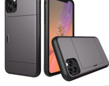 Mobile phone card case (Option: Grey-Iphone12)