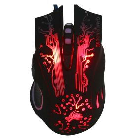 Wired Gaming Mouse 5500DPI 7-Color LED Backlight Optical Mouse Gamer USB 7 Buttons PC Gamer Computer Laptop Desktop Mice (Option: D)