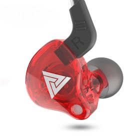 Sports Headset In-Ear Wire Control With Microphone (Color: Red)