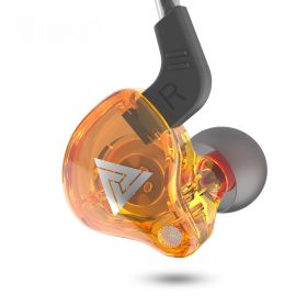 Sports Headset In-Ear Wire Control With Microphone (Color: Yellow)