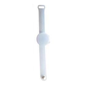Outdooor Silicone Wristband Hand Sanitizer Disinfectant Bracelet (Color: White)