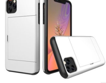 Mobile phone card case (Option: White-Iphone13)