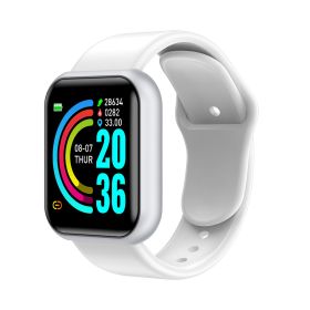 Compatible With , Y68 Color Screen Smart Bracelet Heart Rate Blood Pressure Blood Oxygen (Option: White-USB)