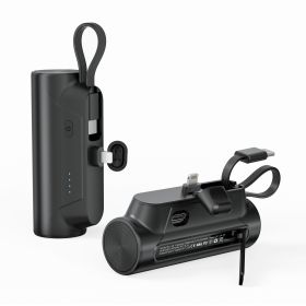 Coaxial Lightning Ruhong Power Bank Support Mobile Phone Holder Function (Color: Black)