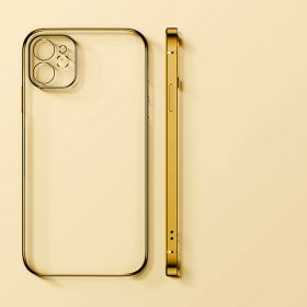 Transparent Ultra-thin All-inclusive Mobile Phone Case (Option: Lemon yellow-Iphone12pro Max)