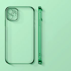 Transparent Ultra-thin All-inclusive Mobile Phone Case (Option: Fluorescent green-Iphone12pro Max)