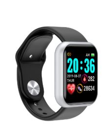 Compatible With , Y68 Color Screen Smart Bracelet Heart Rate Blood Pressure Blood Oxygen (Option: Silver-USB)