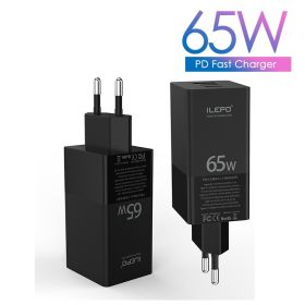 GAN 65W USB C Charger Quick Charge QC4.0 QC3.0 PD Type C Fast Charging For Macbook Pro iPhone Samsung (Plug: EU Plug)
