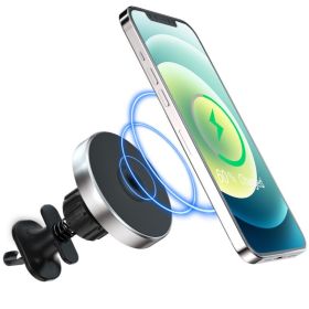 magnetic shookproof car mount holder automatic sensor 15W wireless car charger for IPhone 12/12 pro/12 pro max/12 mini (Color: wireless charging)