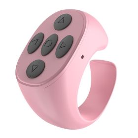 Wireless Bluetooth Ring Remote Control Phone Selfie Video Controller Fingertip Page Turner Browse Selfie Shutter For Android ios (Color: Pink C, Ships From: China)