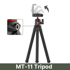 Ulanzi MT-11 Octopus Flexible Tripod For Phone SLR DSLR Gopro Camera Tripod Extend 1/4'' Screw With Ballhead ColdShoe Phone Clip (Color: MT-11, Ships From: China)