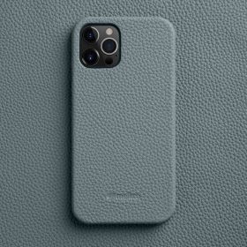 Melkco is suitable for Apple 13ProMax mobile phone case iPhone 14Plus leather 12 min anti slip fall cover (Applicable model: iPhone 12 Mini 5.4, colour: Flax blue)