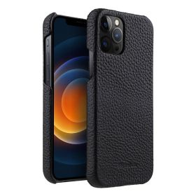 Melkco is suitable for Apple 13ProMax mobile phone case iPhone 14Plus leather 12 min anti slip fall cover (Applicable model: iPhone 12/12pro 6.1, colour: black)