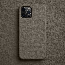 Melkco is suitable for Apple 13ProMax mobile phone case iPhone 14Plus leather 12 min anti slip fall cover (Applicable model: iPhone 12/12pro 6.1, colour: Elephant Grey)
