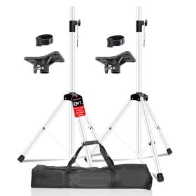 5 Core Speaker Stand Tripod Floor Heavy Duty Adjustable Up to 72 Inch DJ Studio Monitor Stands Pole Mount - SS HD WH BAG (Qty: SS HD 2PK WH BAG)