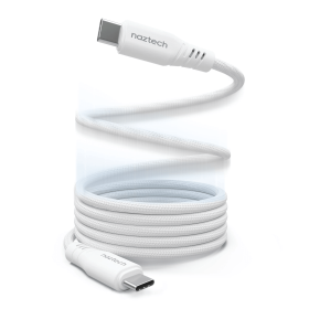 Naztech REcoil USB-C to USB-C Magnetic Cable 6ft (Color: White)