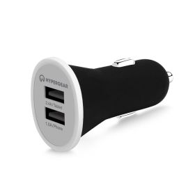 HyperGear Dual USB 2.4A Rubberized Vehicle Charger Gen-2 (Color: Black)