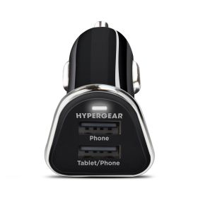 HyperGear Hi-Power Dual USB 3.4A Car Charger (Color: Black)