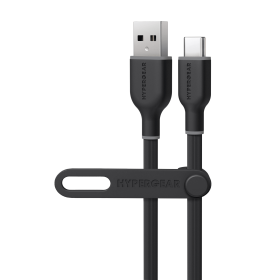 HyperGear Flexi PRO USB to USB-C Cable 10ft (Color: Black)