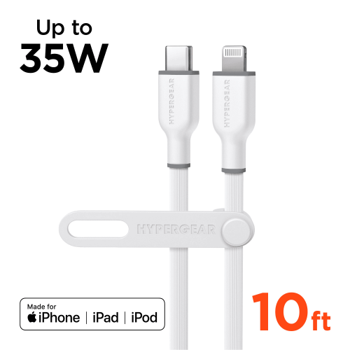 HyperGear Flexi PRO USB-C to Lightning Cable 10ft HyperGear Flexi PRO USB-C to Lightning Cable 10ft