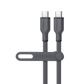 HyperGear Flexi PRO USB-C to USB-C Cable 15ft (Color: Gray)