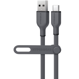 HyperGear Flexi PRO USB to USB-C Cable 6ft (Color: Gray)
