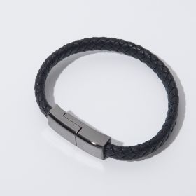 New Bracelet Charger USB Charging Cable Data Charging Cord For IPhone14 13 Max USB C Cable For Phone Micro Cable (Option: A Black-TYPEC interface-20cm)