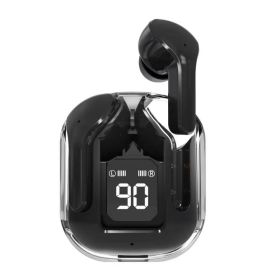 Bluetooth 5.3 Over-ear Headphones, Air31 True Wireless Stereo Hi-fi Sound Headphones, Nirkabel Headphones LED (Color: Black)